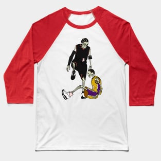 Skeleton Allen Iverson Steps Over Tyronn Lue Baseball T-Shirt